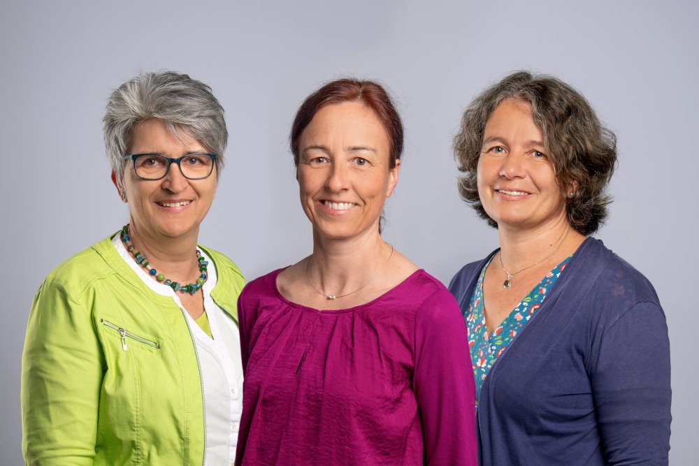 Gruppenfoto von li. nach re.: Ute Ebner-Höll, Meike Schmidt, Claudia Kiefel