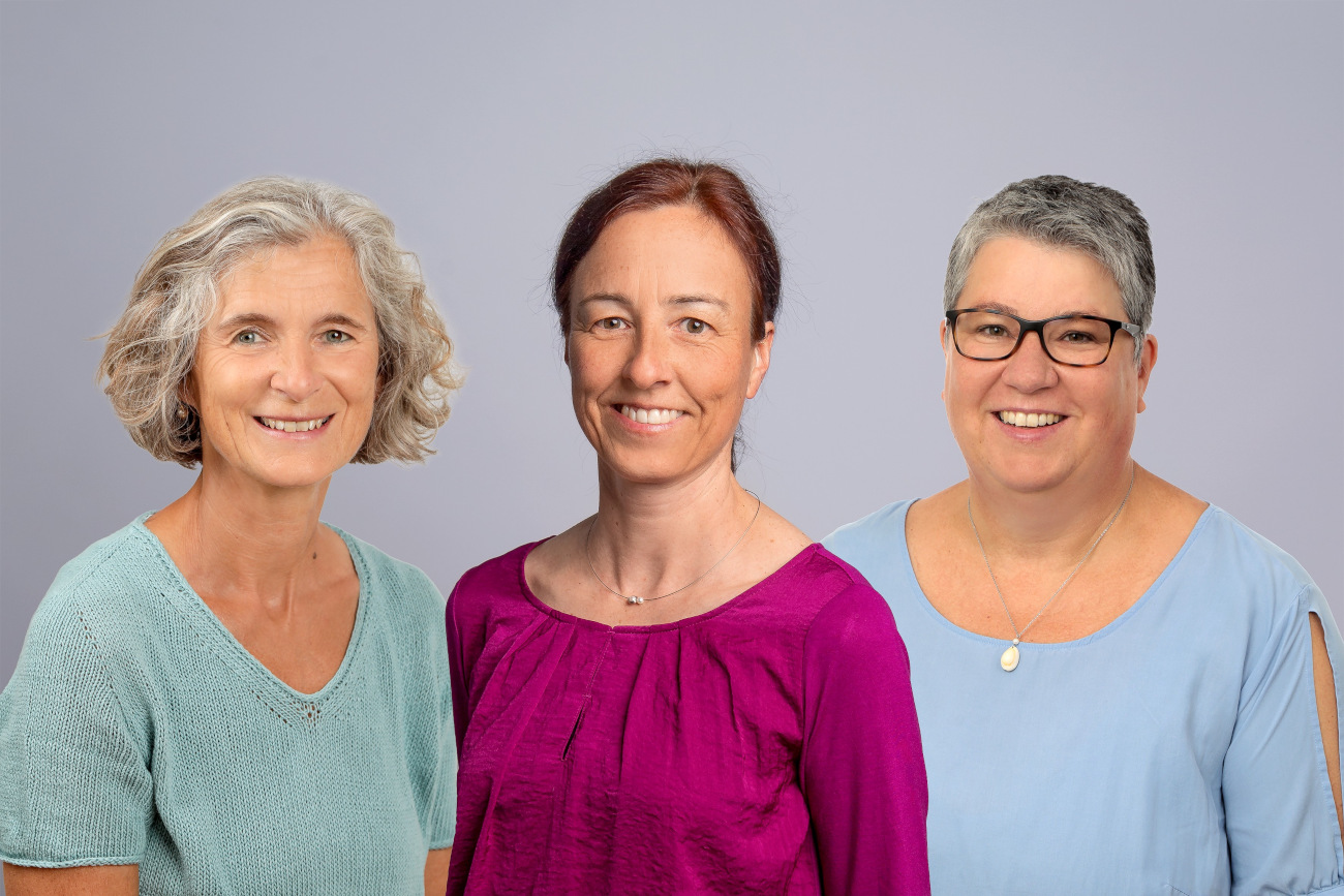 Elke Zanzinger-Schaber, Meike Schmidt, Susanne Klenk Foto: Fr. Ulmer-Köhn von Ulmer Fotografie in Schwäbisch Hall.